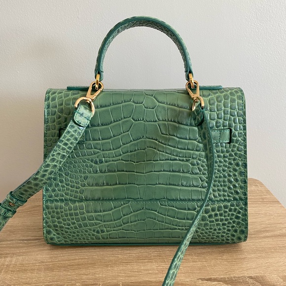 Teddy Blake Kim Croco 11” Salvia Green Purse - Picture 6 of 6